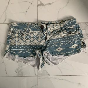 Aztec print shorts